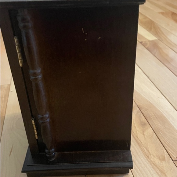 v i n t a g e :: Ornate antique Wooden Cabinet jewelry box - Picture 9 of 11